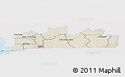 Shaded Relief Panoramic Map of Bas-Zaire, single color outside