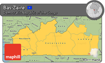 Savanna Style Simple Map of Bas-Zaire