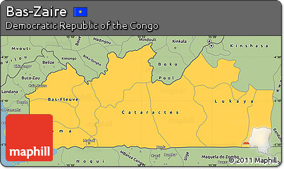Savanna Style Simple Map of Bas-Zaire