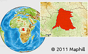 Physical Location Map of Equateur