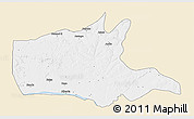 Classic Style 3D Map of Bumba, single color outside