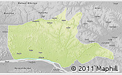 Physical 3D Map of Bumba, desaturated