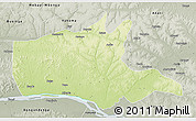Physical 3D Map of Bumba, semi-desaturated