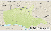 Physical 3D Map of Bumba, shaded relief outside