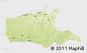 Physical 3D Map of Bumba, single color outside
