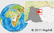 Physical Location Map of Bumba, highlighted country, highlighted grandparent region