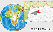 Physical Location Map of Bumba, highlighted country, highlighted parent region