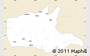 Classic Style Simple Map of Bumba, single color outside