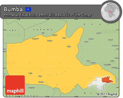 Savanna Style Simple Map of Bumba