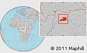 Gray Location Map of Lisala