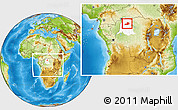 Physical Location Map of Lisala, highlighted grandparent region, within the entire country