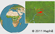 Satellite Location Map of Lisala