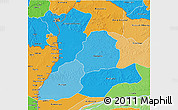 Political Shades 3D Map of Sud-Ubangi