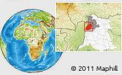 Physical Location Map of Kungu, highlighted parent region, highlighted grandparent region