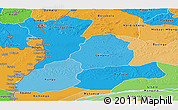 Political Shades Panoramic Map of Sud-Ubangi