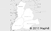 Silver Style Simple Map of Sud-Ubangi