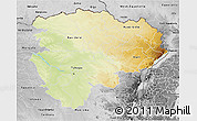 Physical 3D Map of Haut-Zaire, desaturated