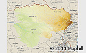 Physical 3D Map of Haut-Zaire, shaded relief outside