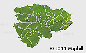 Satellite 3D Map of Haut-Zaire, single color outside