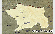Physical 3D Map of Ango, darken