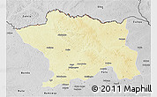 Physical 3D Map of Ango, desaturated