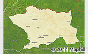 Physical 3D Map of Ango, satellite outside