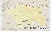 Physical 3D Map of Ango, shaded relief outside