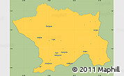 Savanna Style Simple Map of Ango, single color outside