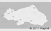 Gray 3D Map of Bondo, single color outside