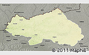 Physical 3D Map of Bondo, darken, semi-desaturated
