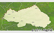 Physical 3D Map of Bondo, satellite outside