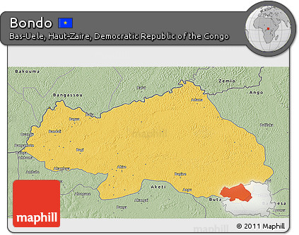 Savanna Style 3D Map of Bondo