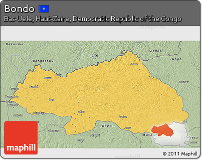 Savanna Style 3D Map of Bondo