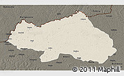 Shaded Relief 3D Map of Bondo, darken