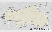 Shaded Relief 3D Map of Bondo, desaturated