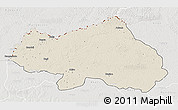 Shaded Relief 3D Map of Bondo, lighten, semi-desaturated