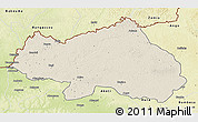 Shaded Relief 3D Map of Bondo, physical outside