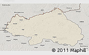 Shaded Relief 3D Map of Bondo, semi-desaturated