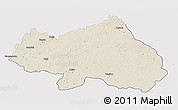 Shaded Relief 3D Map of Bondo, single color outside