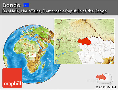 Physical Location Map of Bondo, highlighted grandparent region