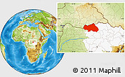 Physical Location Map of Bondo, highlighted grandparent region