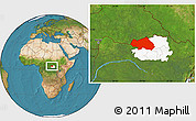 Satellite Location Map of Bondo, highlighted parent region