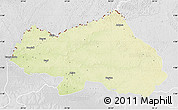 Physical Map of Bondo, lighten, desaturated