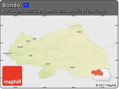 Physical Map of Bondo, single color outside