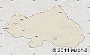 Shaded Relief Map of Bondo, lighten, semi-desaturated