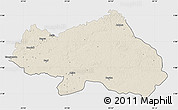 Shaded Relief Map of Bondo, single color outside