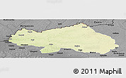 Physical Panoramic Map of Bondo, darken, desaturated