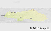 Physical Panoramic Map of Bondo, lighten, desaturated