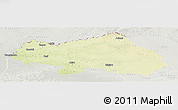Physical Panoramic Map of Bondo, lighten, semi-desaturated