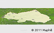 Physical Panoramic Map of Bondo, satellite outside